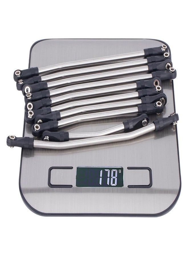 VNUHV 10Pcs Stainless Steel Linkage Chassis Link Rod 324mm Wheelbase for 1/10 SCX10 TRX4 RC Crawler Upgrade Part - Image 4